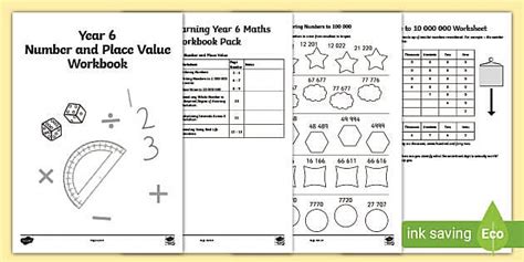 Ks2 Year 6 Maths Worksheets Number And Place Value Workbook