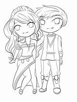 Coloring Couple Pages Chibi Couples Cute Lineart Drawing Deviantart Color Printable Getcolorings Adorable Getdrawings sketch template