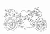 Coloring Pages Ducati Motorcycle Bike Super Hot Printable Kids Rods Print sketch template