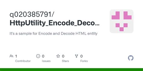 github q020385791 utility encode decode it s a sample for encode