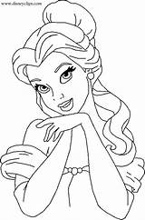 Belle Coloring Pages Princess Disney Printable Getdrawings sketch template