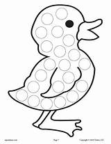 Dot Coloring Do Spring Printables Pages Preschool Duck Painting Supplyme Crafts Activities Easter Kids Worksheets Toddlers Bird Toddler Dots Farm sketch template