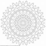 Dot Mandala Painting Pages Coloring Dots Pattern Stencils Dotted Line Choose Board sketch template