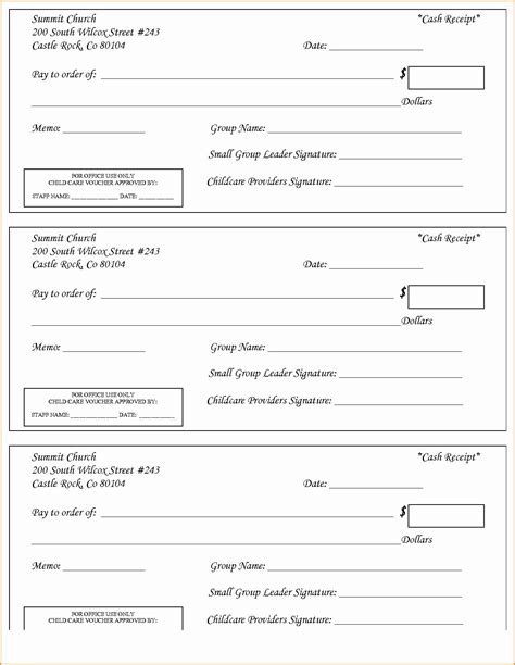 benefits    child care receipt template
