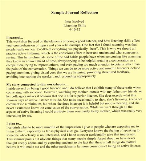 sample reflective essay    essays reflection