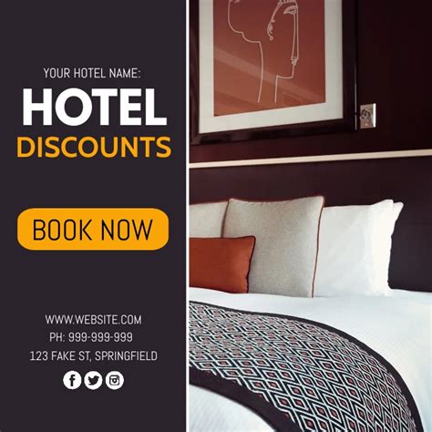 copy  hotel discounts poster postermywall
