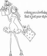 Stamps Digital Girl Pages Coloring Bella Stamping Stamp Rubber Digi Posh Cards Uptown Birthday Clear Para Colouring Present Choose Board sketch template