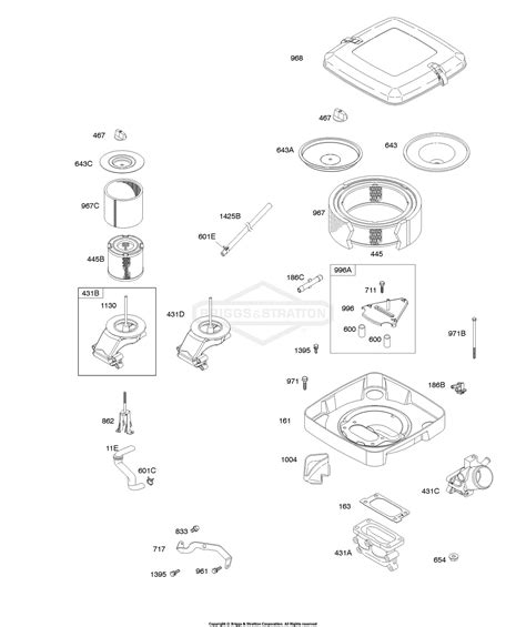 briggs  stratton    parts diagram  air cleaner