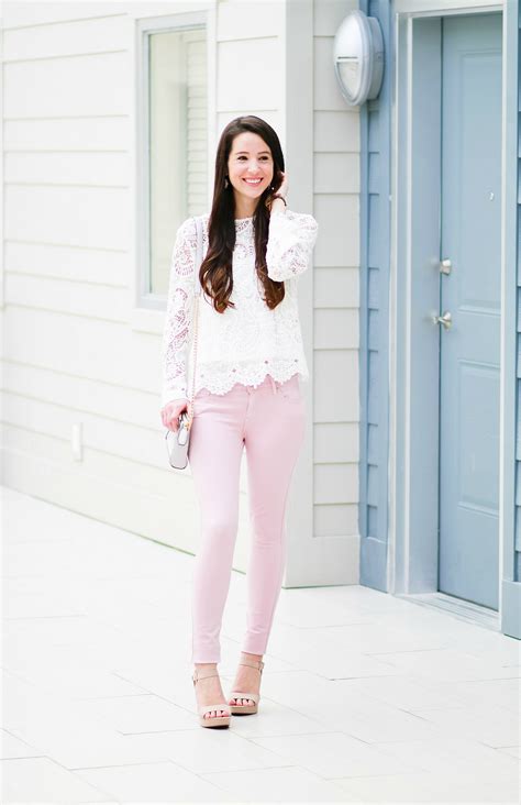 how to wear pink skinny jeans in the fall diary of a