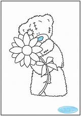 Teddy Tatty Pages Bear Coloring Bears Colouring Flower Holding Colour Printable Cute Printablecolouringpages Pasta Escolha Digi sketch template