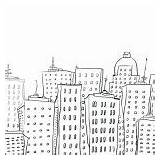 Coloring Pages City Drawing Kids sketch template