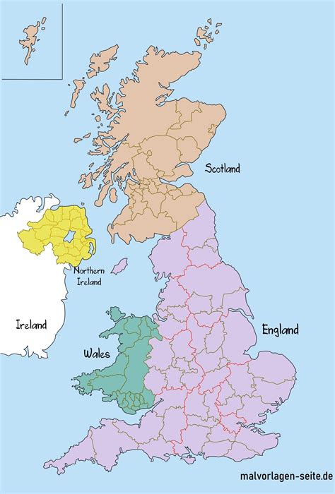 tolle landkarten grossbritannien vereinigtes koenigreich