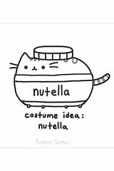 Pusheen Pages Coloring Nutella Colouring Cute Cat Kolorowanki Kolorowanka Kids Sheets Template sketch template