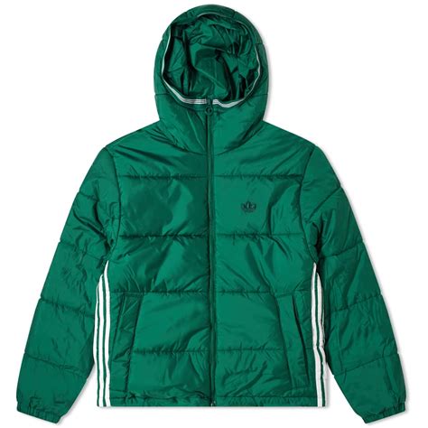 adidas padded hooded puffer jacket collegiate green