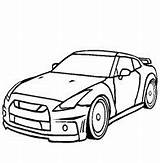 Gtr Nissan Nisan R34 Kleurplaat Mezzi Trasporto Automobili Mewarn11 Colorear R35 R32 Thecolor sketch template