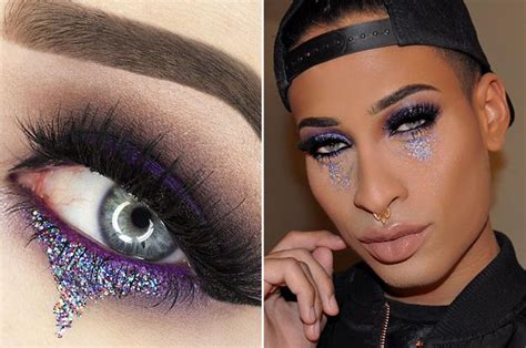 people are wearing glitter tears under their eyes and it s