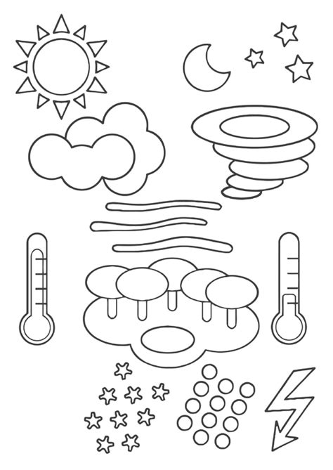 coloring page weather symbols img