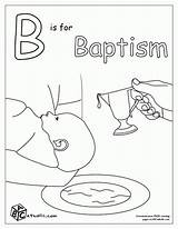Coloring Baptism Pages Catholic Kids Printable Church Abc Sacraments Symbols Template Kindergarten Preschool Jesus Baptismal Children Communion Craft Sheets Font sketch template