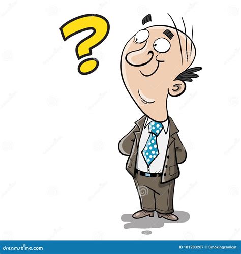 Man Dressed In Suit Asking A Question Stock Vector Illustration Of