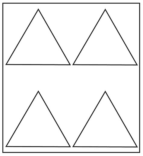 printable blank triangle template howtowiki