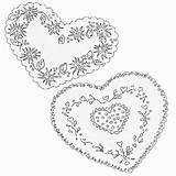 Lace Pages Coloring Color Heart Getdrawings Getcolorings sketch template