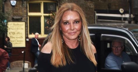 Carol Vorderman Wows Fans In Spray On Leather Trousers