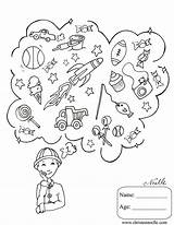 Coloring Kids Brainstorm Wish Fish Pages sketch template