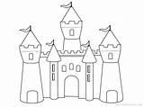 Castle Disneyland Ausmalbild Getcolorings sketch template