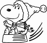 Snoopy Peanuts Bestcoloringpagesforkids Rudolph Sleigh Wecoloringpage Gcssi sketch template
