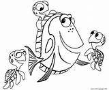 Nemo Coloring Dory Finding Pages Fish Disney Drawing Printable Turtles Colouring Color Brutus Buckeye Easy Print Swim Team Kids Draw sketch template