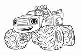 Coloring Pages Blaze Kids Monster Truck Colouring Printables sketch template