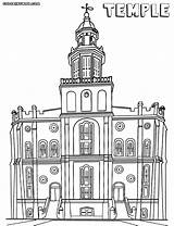 Temple Coloring Pages Building Temple1 sketch template