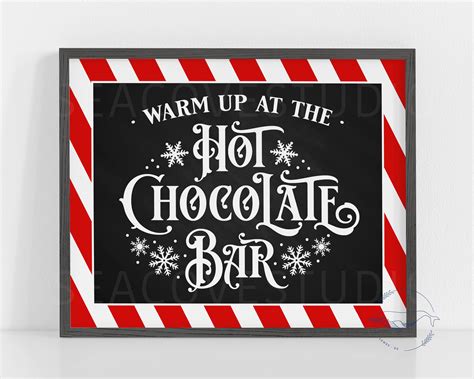 printable hot chocolate bar sign top  hot chocolate bar toppings