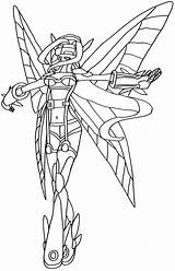 Digimon Kazemon Elfkena Frontier Lineart sketch template