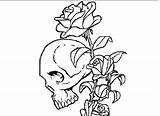 Skull Coloring Roses Pages Skulls Sugar Getcolorings Col Printable Getdrawings sketch template