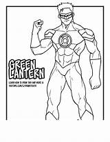 Lantern Green Coloring Pages Tutorial Version Comic Printable Print sketch template