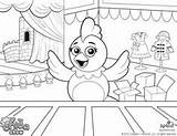 Chica Show Coloring Pages Kids Sprout Coops Kelly Universal Chicken Template sketch template