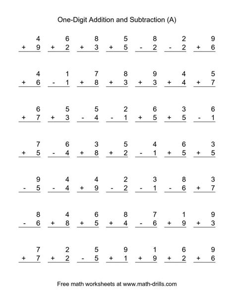 addition  subtraction worksheets  kindergarten maths db excelcom