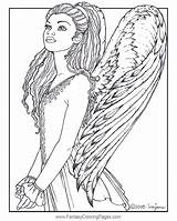 Coloring Angel Pages Fantasy Adults Realistic Ariana Grande Adult Female Printable Angels Color Elf Getcolorings Book Books Fresh Print Pag sketch template