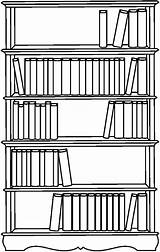 Bookshelf Coloring Pages Color sketch template