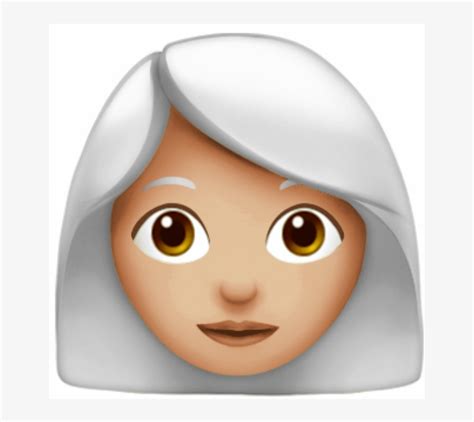white hair woman emoji emoji iphone png image transparent png