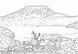 Coloring Kilimanjaro Mount Pages Ecosystem Color Print Drawings Printable Getcolorings Africa 49kb 427px Kilamanjaro sketch template