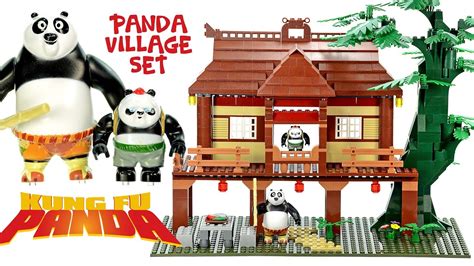 kung fu panda   panda village unofficial lego block set  master