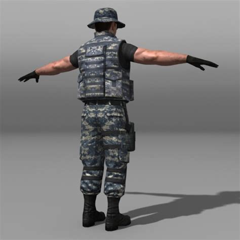 model modern soldiers  soldier    vr ar  poly cgtrader