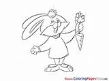 Coloring Pages Carrot Hare Printable Sheet Title sketch template
