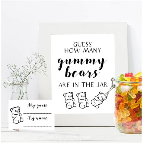 gummy bears    jar printabell express