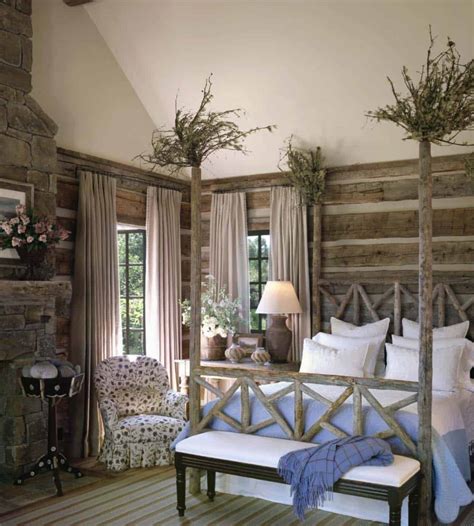 gorgeous log cabin style bedrooms    drool