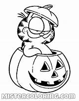 Halloween Coloring Pages Garfield sketch template
