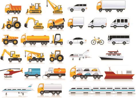 Vector Transportation Icons Free Vector Download 31 590