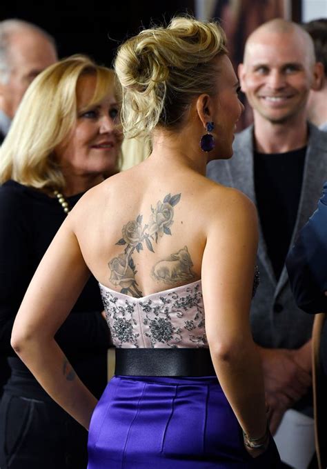 Scarlett Johansson S Hottest Back Tattoo That Will Make